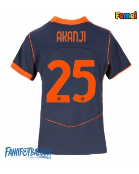 Inter Milan Manuel Akanji #25 Tricou Fotbal Replică 2025-26 Femei Treilea